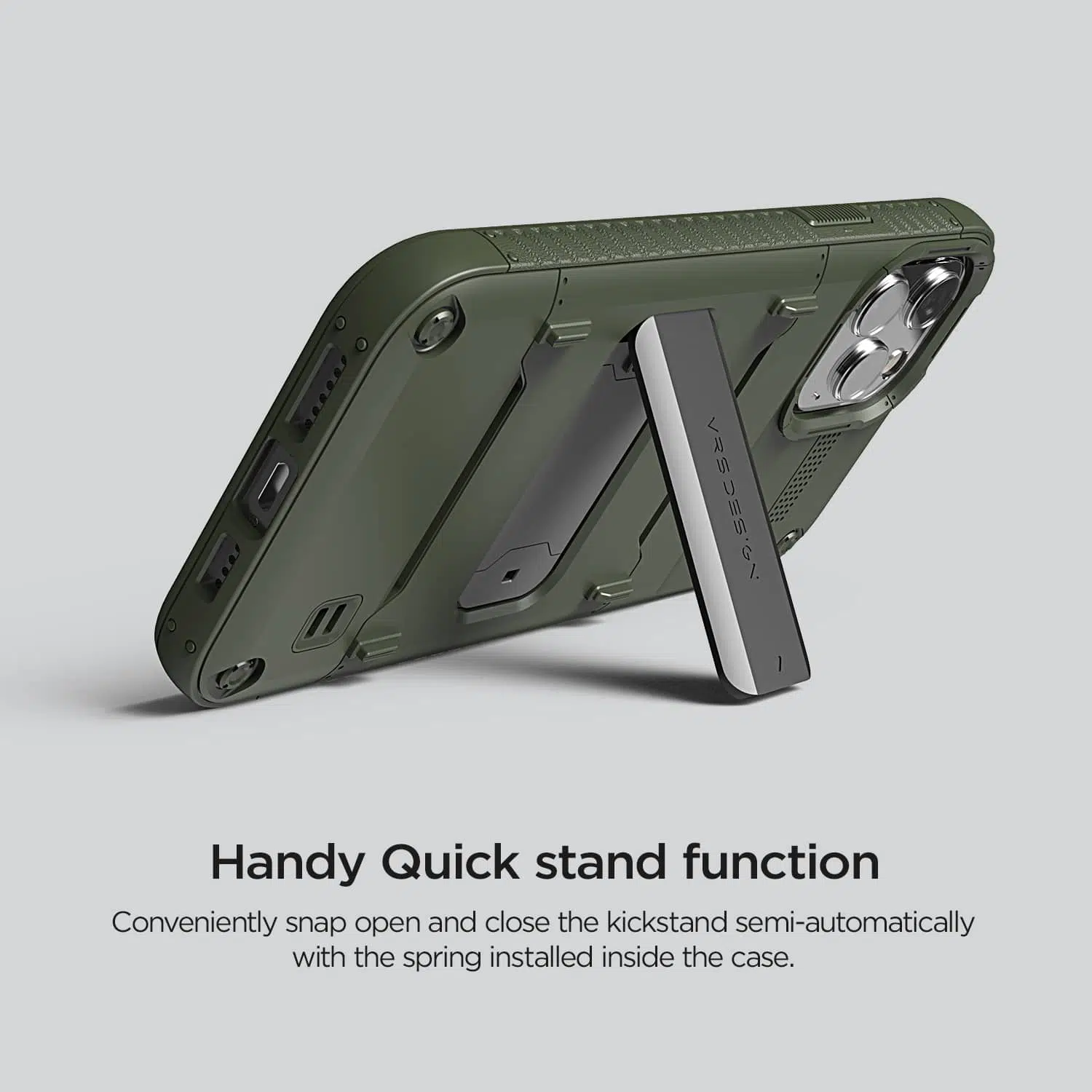 เคส VRS รุ่น Quick Stand - iPhone 12 / 12 Pro - เขียว/ดำ