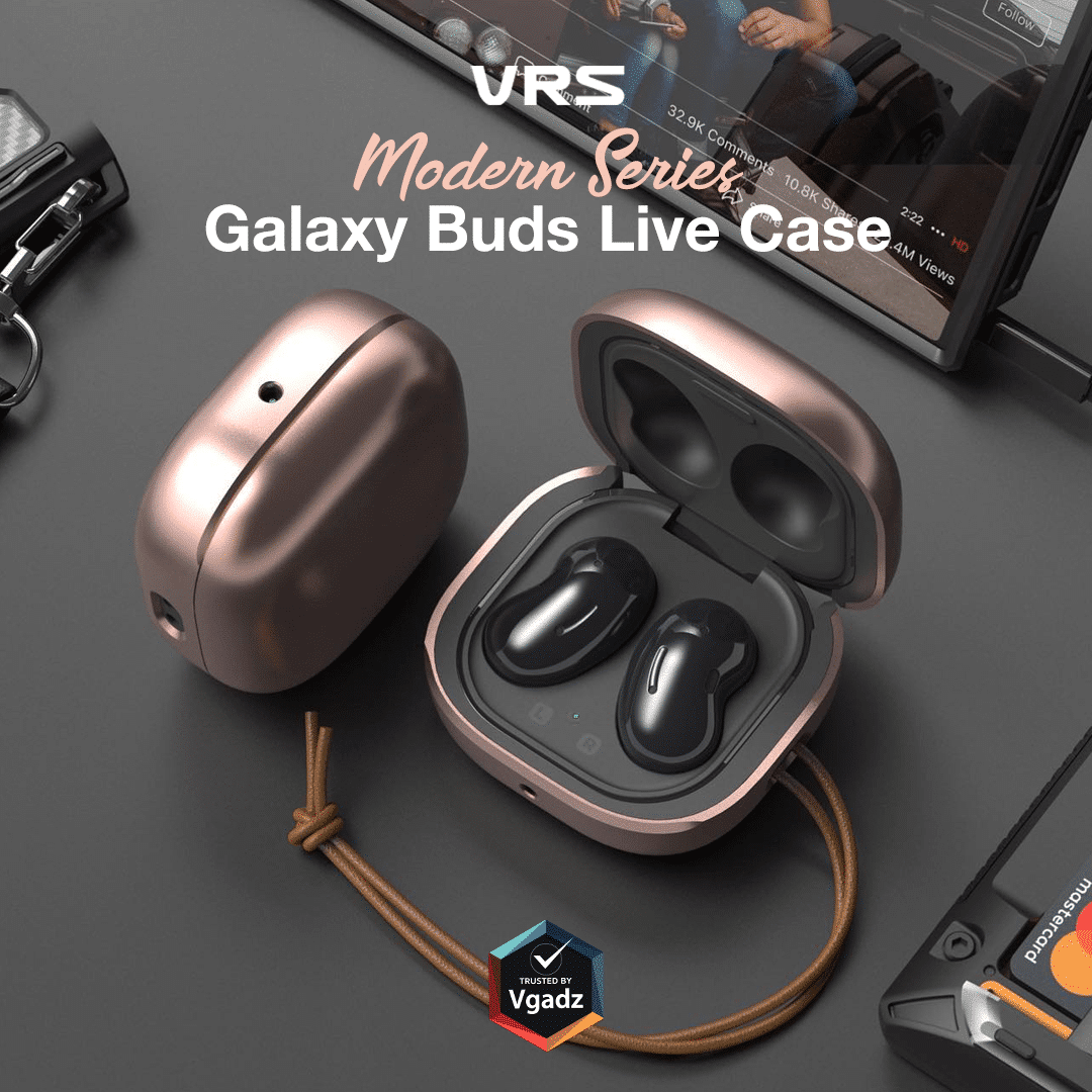 เคส VRS รุ่น Modern - Galaxy Buds 2 Pro/ Buds 2/ Buds Pro/ Buds Live - Metal Black