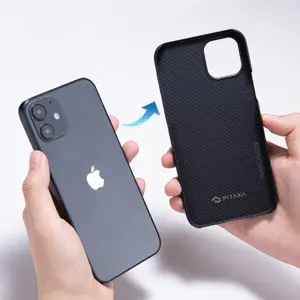 เคส PITAKA รุ่น Air Case - iPhone 12 Pro Max - สี Black/Grey Twill