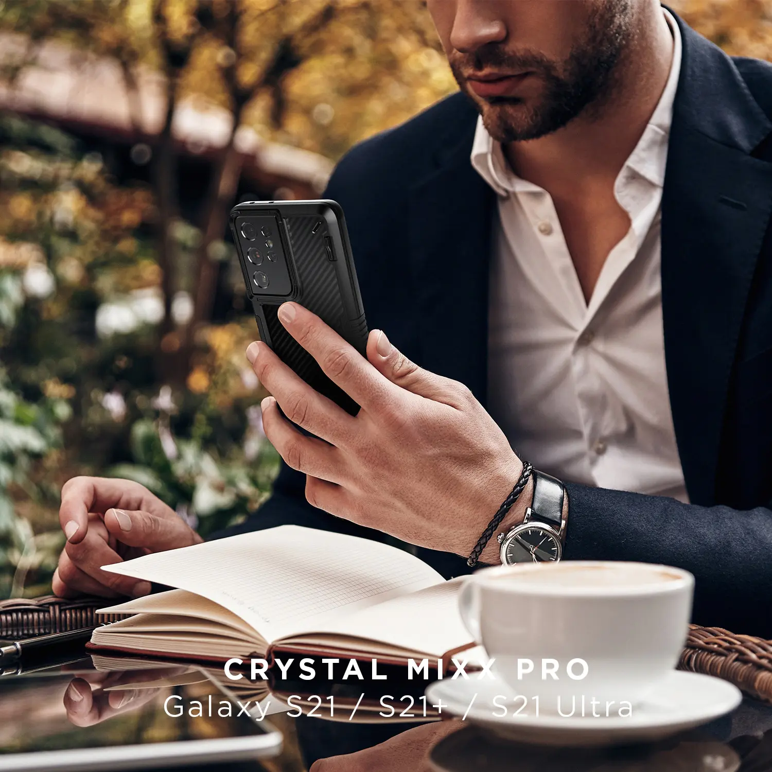 เคส VRS รุ่น Crystal Mixx Pro - Samsung Galaxy S21 Plus - สีดำ คาร์บอน
