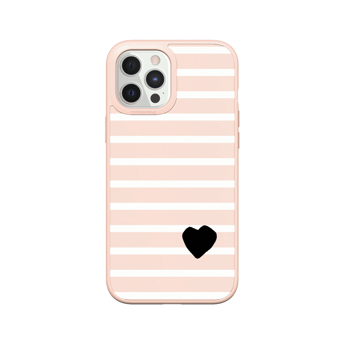 เคส RhinoShield รุ่น SolidSuit Graphic - iPhone 12 / 12 Pro - Blush Pink/Love Stripes II
