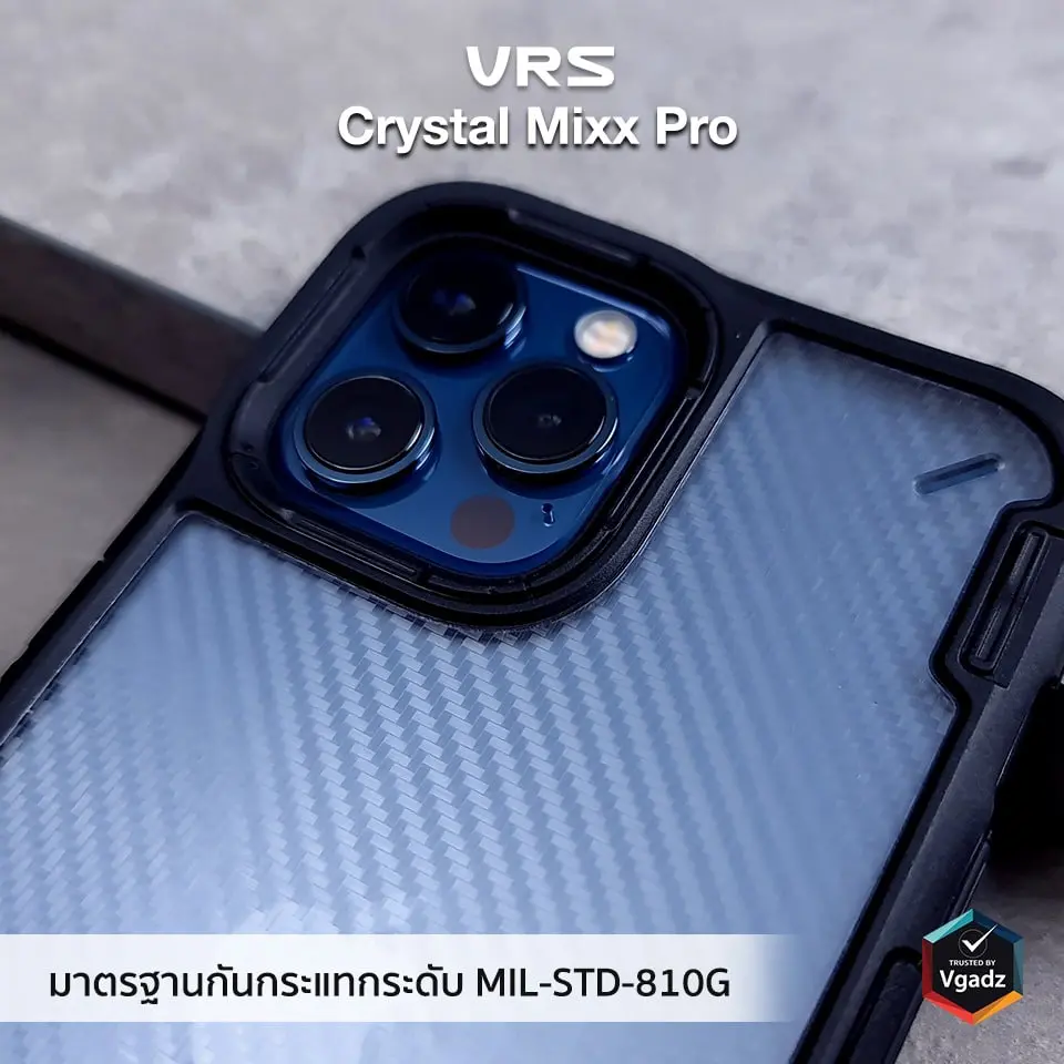 เคส VRS รุ่น Crystal Mixx Pro - iPhone 12 Pro Max - สีดำ คาร์บอน
