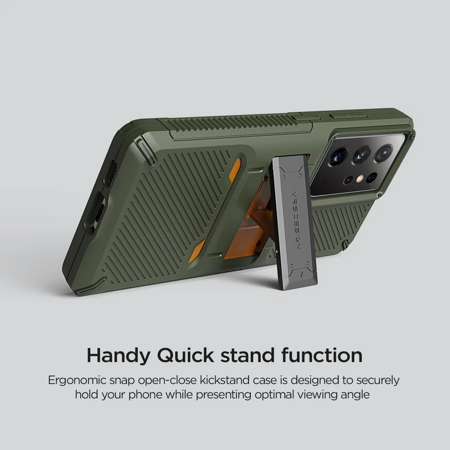 เคส VRS รุ่น Quick Stand - Samsung Galaxy S21 Ultra - เขียว/ดำ