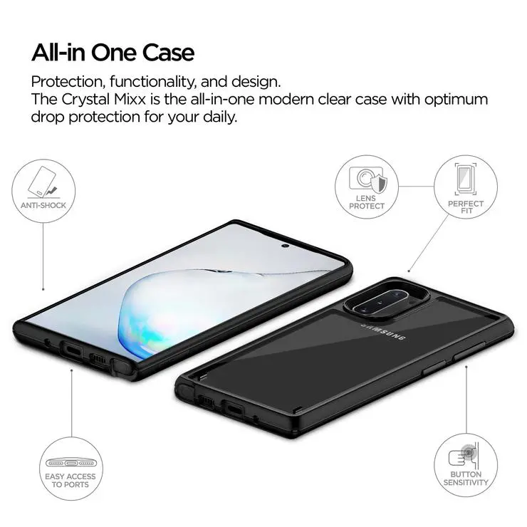 เคส VRS รุ่น Damda Crystal Mixx - Galaxy Note 10 - สีดำ