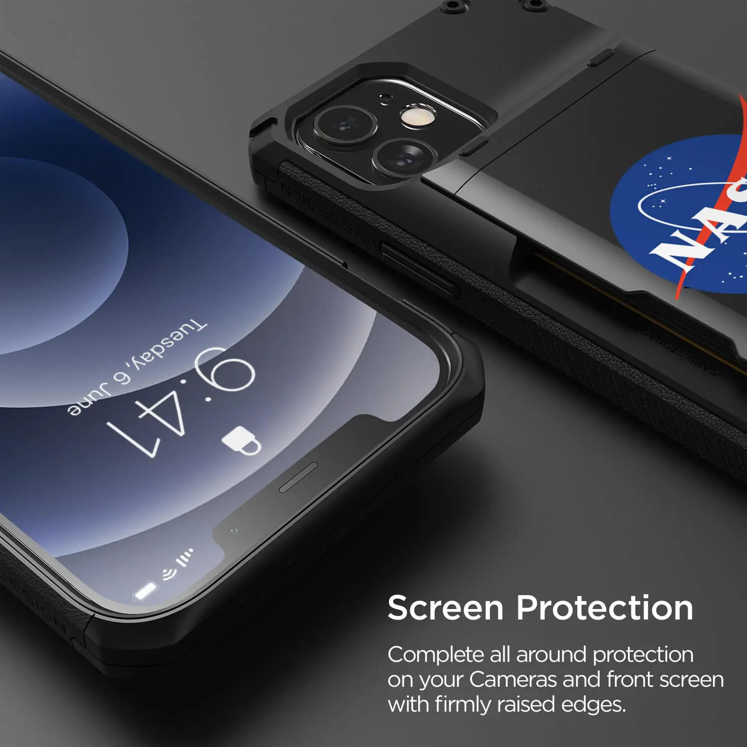 เคส VRS รุ่น Damda Glide Pro - iPhone 12 Pro Max - ดำ (Nasa Ultra Text)