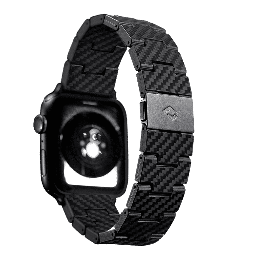 สายนาฬิกา PITAKA รุ่น Carbon Fiber Link Bracelet Band - ดีไซน์ Retro (Apple Watch 38/40/41mm) - ดำ