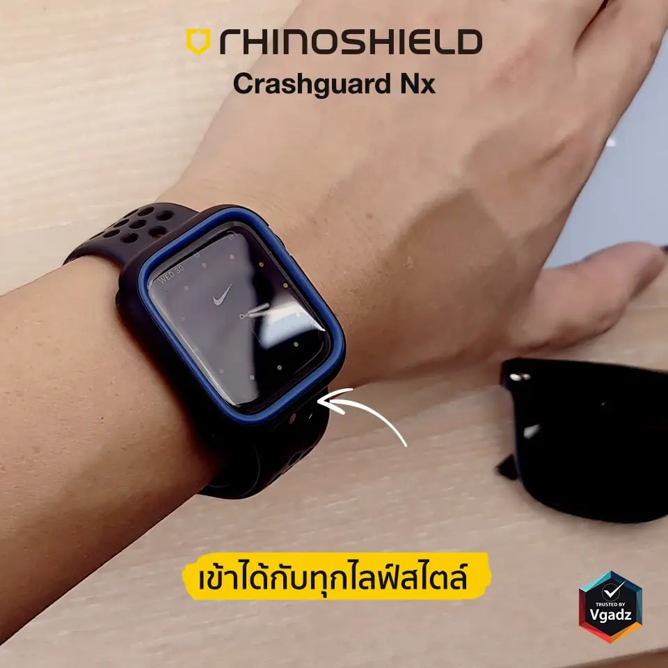 เคส RhinoShield รุ่น Crashguard NX - Apple Watch - Series 6/SE/5/4 (40mm) - เทา