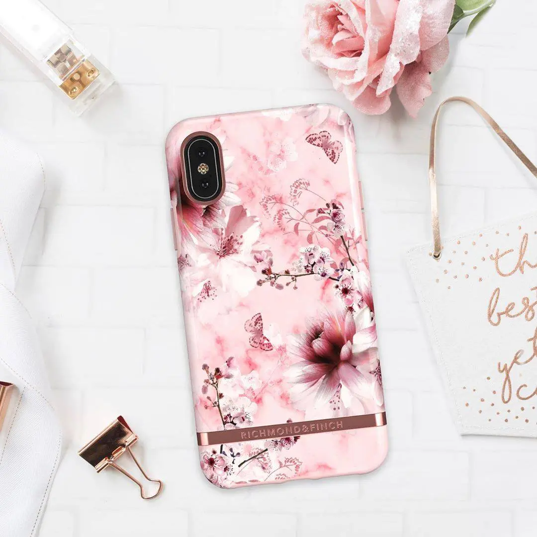 เคส Richmond & Finch รุ่น Glossy - iPhone 11 Pro - Pink Marble/Rose Gold Details