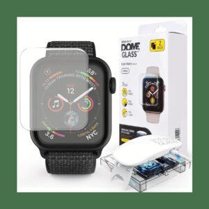 ฟิล์มกระจกนิรภัย Whitestone Dome Glass - Apple Watch Series 6/SE/5/4 (44mm) - เซตฟิล์ม2แผ่น + เครื่องอบ UV