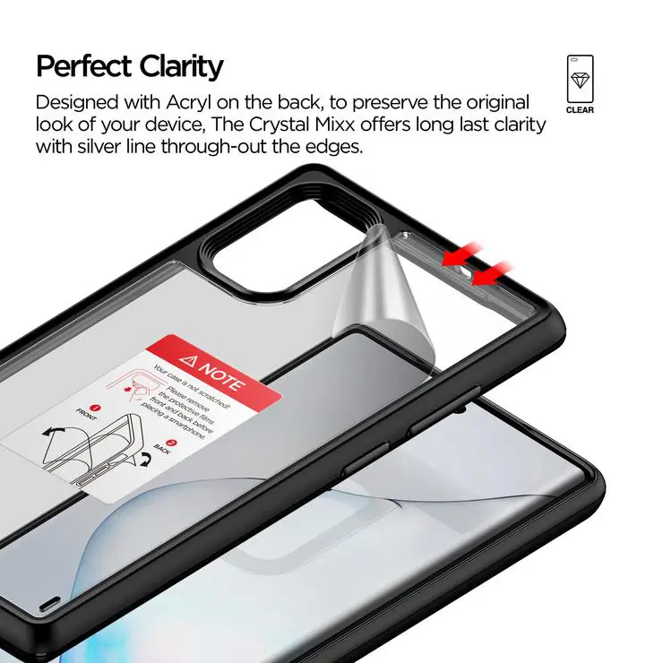 เคส VRS รุ่น Damda Crystal Mixx - Galaxy Note 10 - สีดำ