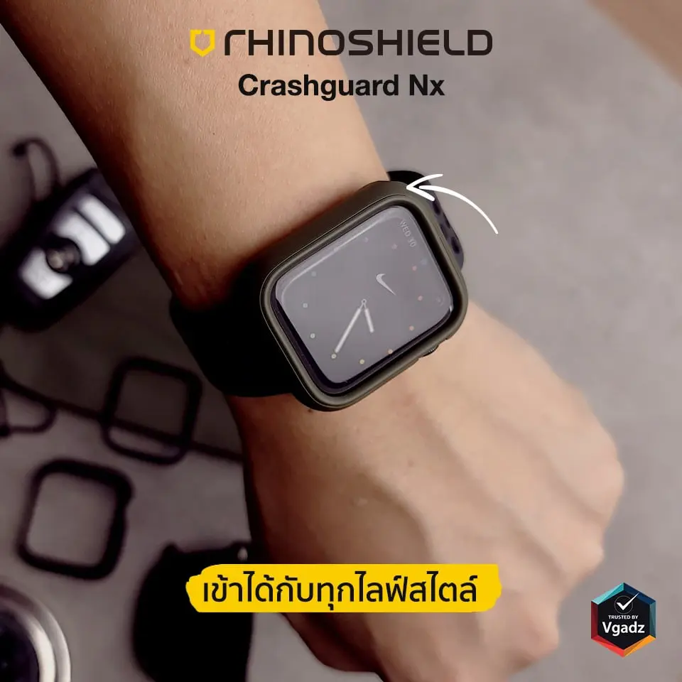 เคส RhinoShield รุ่น Crashguard NX Ver.2 - Apple Watch Series SE2/6/SE/5/4 (40mm) - สี Blush Pink