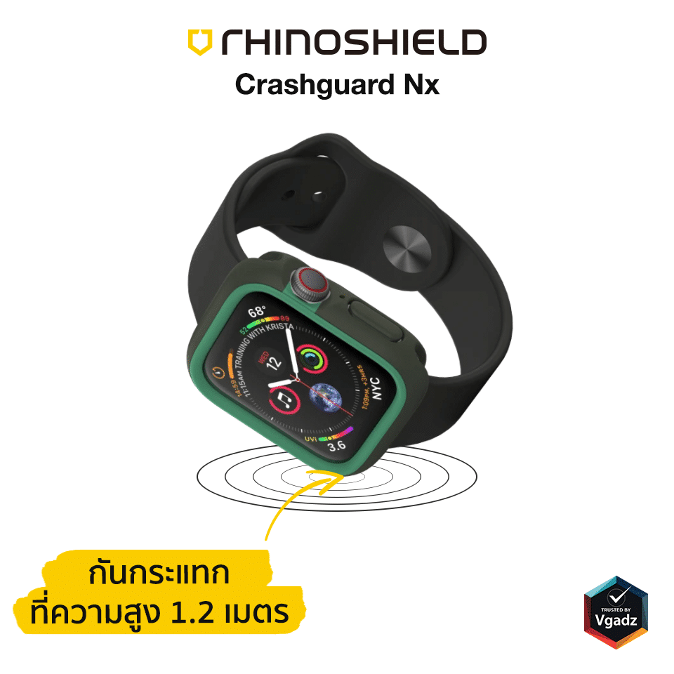 เคส RhinoShield รุ่น Crashguard NX - Apple Watch - Series 6/SE/5/4 (40mm) - แดง