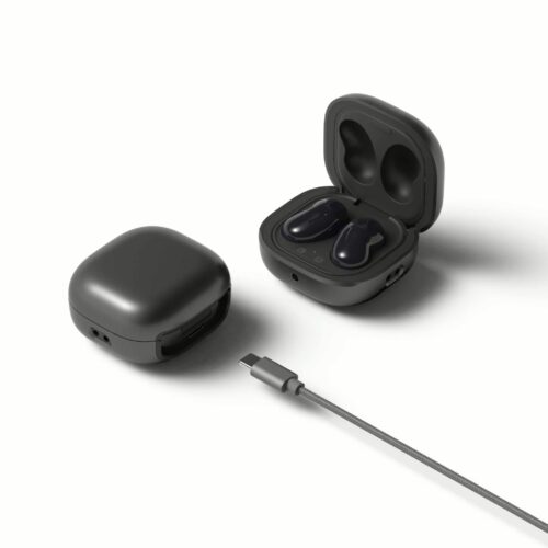 เคส VRS รุ่น Modern - Galaxy Buds 2 Pro/ Buds 2/ Buds Pro/ Buds Live - Metal Black - Image 9