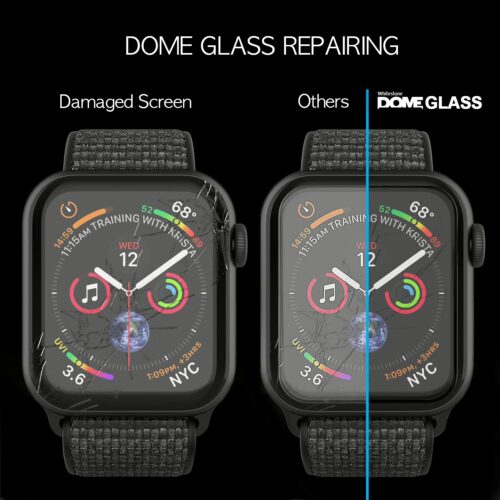ฟิล์มกระจกนิรภัย Whitestone Dome Glass - Apple Watch Series 6/SE/5/4 (44mm) - เซตฟิล์ม2แผ่น + เครื่องอบ UV - Image 5