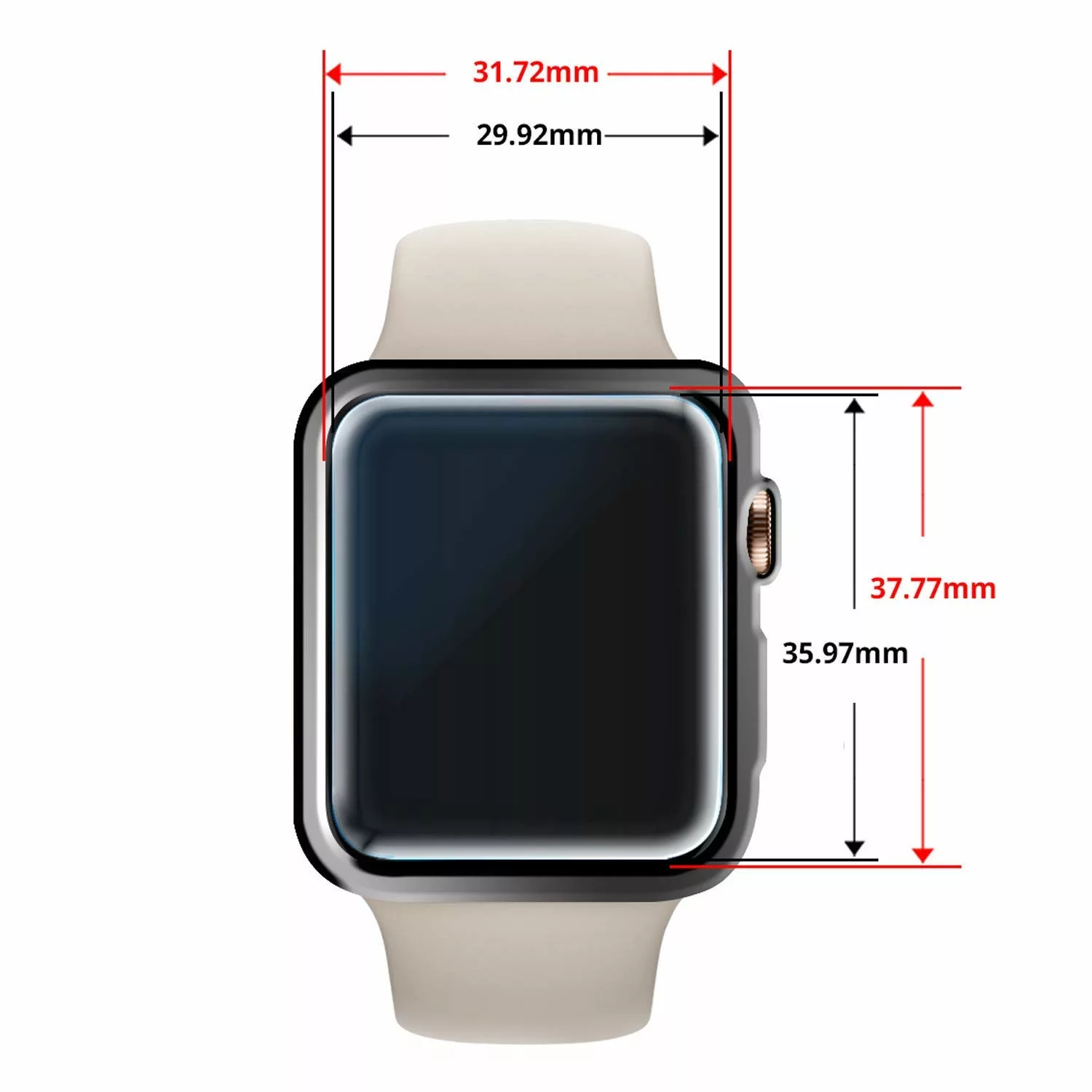 ฟิล์มกระจกนิรภัย Whitestone Dome Glass - Apple Watch Series 6/SE/5/4 (40mm) - อุปกรณ์การติดแบบครบชุด