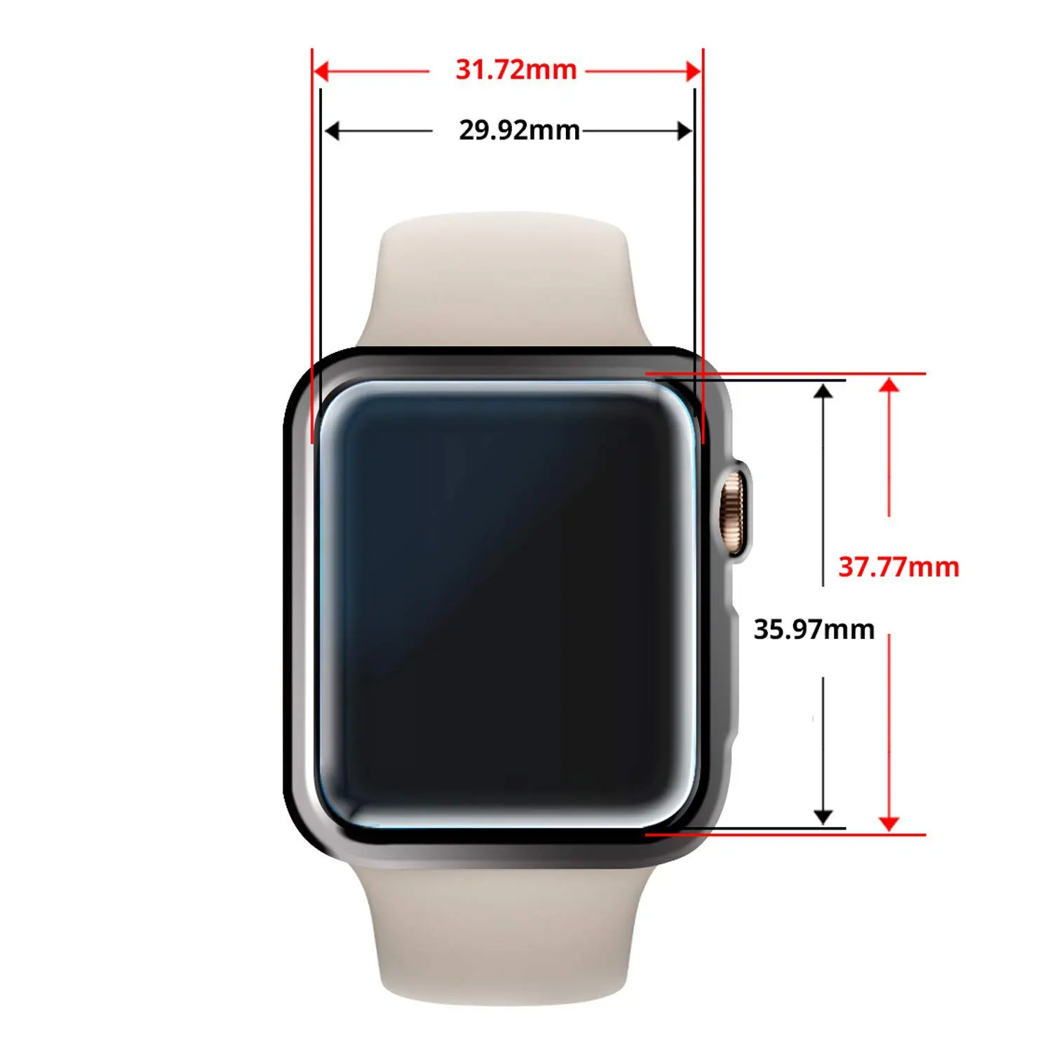 ฟิล์มกระจกนิรภัย Whitestone Dome Glass - Apple Watch Series 6/SE/5/4 (40mm) - อุปกรณ์การติดแบบครบชุด