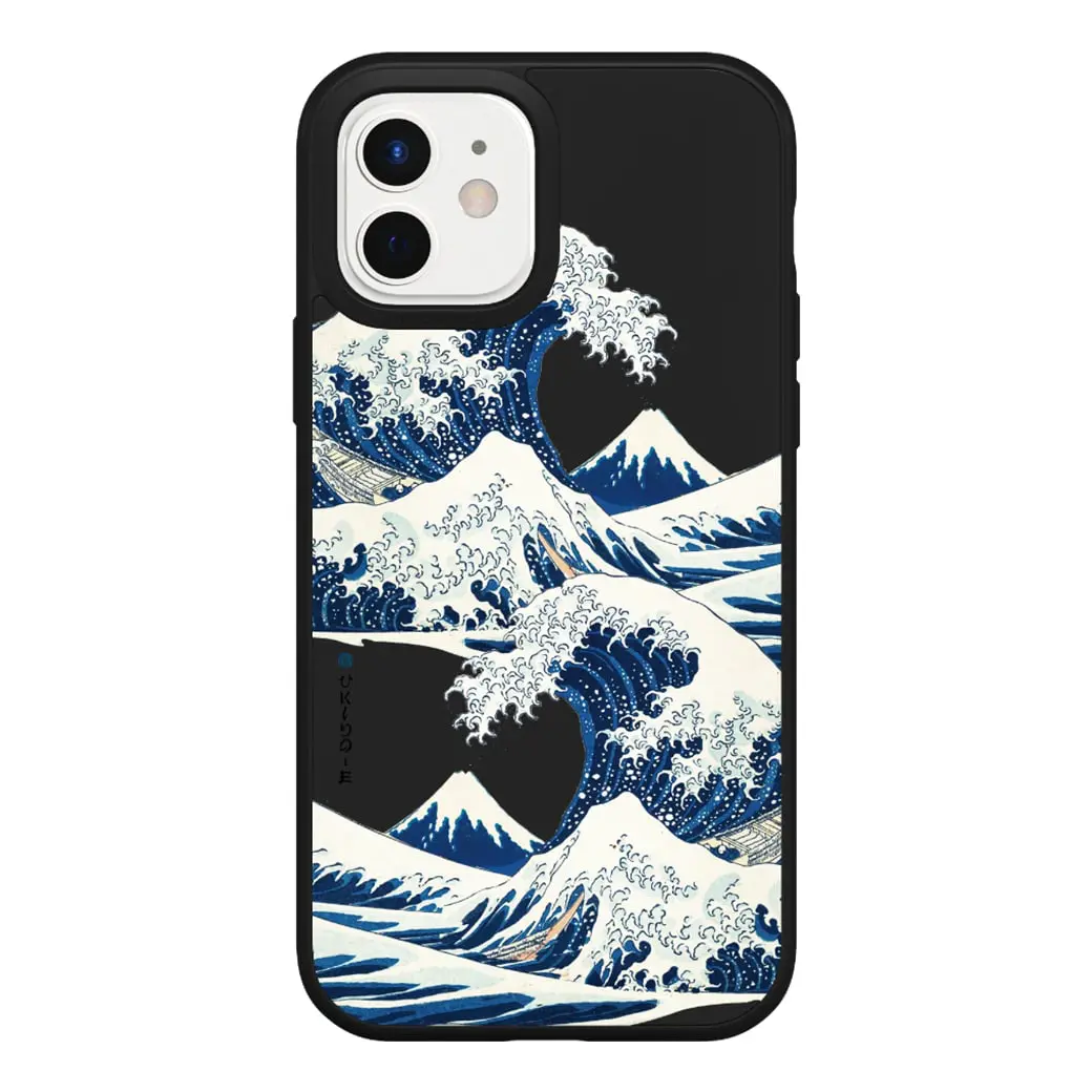 เคส RhinoShield รุ่น SolidSuit Graphic - iPhone 12 Mini - Black/The Great Wave I