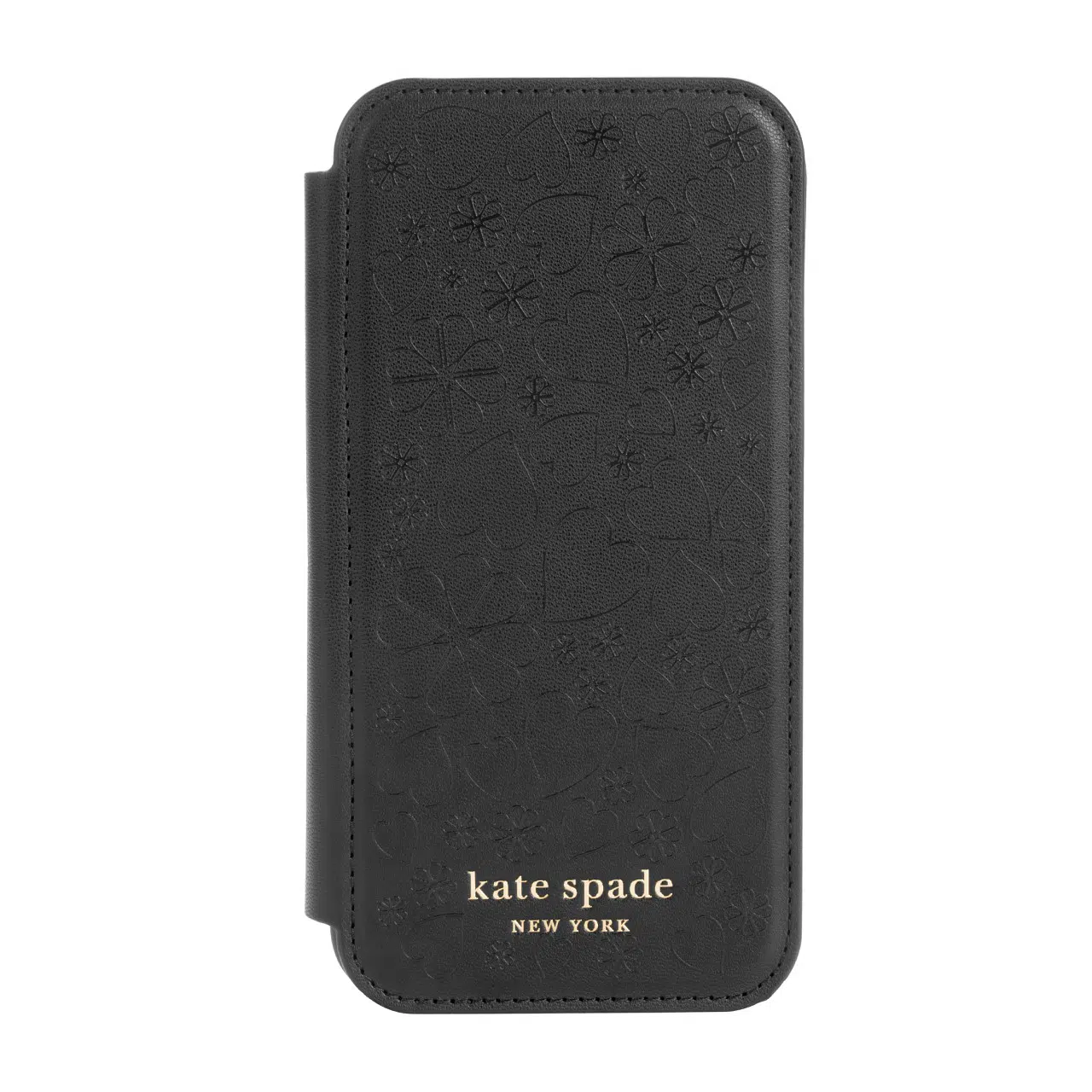 เคส Kate Spade New York รุ่น Wrap Case Folio - iPhone 12 / 12 Pro - ลาย Black Crumbs/Clover Hearts Printed Pattern
