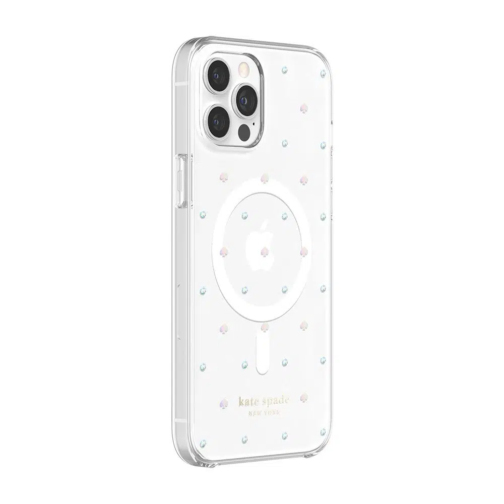 เคส Kate Spade New York รุ่น Protective Hardshell Case with MagSafe - iPhone 12 Pro Max - Spade Pin Dot Iridescent
