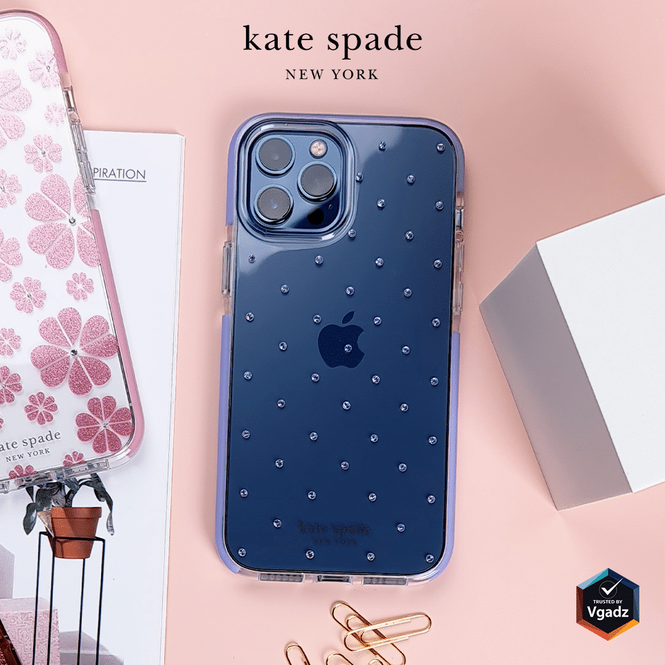 เคส Kate Spade New York รุ่น Defensive Hardshell Case - iPhone 12 Pro Max - Sarah Pin Dot Lilac