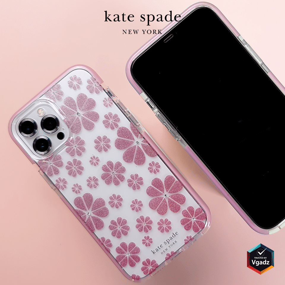เคส Kate Spade New York รุ่น Defensive Hardshell Case - iPhone 12 Pro Max - Floral Glitter Ombre