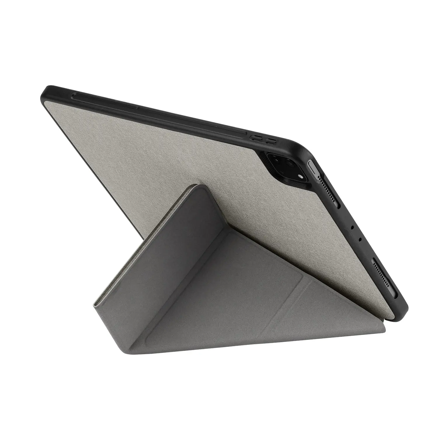 เคส Momax รุ่น Flip Cover Case with Apple Pencil Holder - iPad Pro 12.9" (5th Gen 2021) - Light Grey