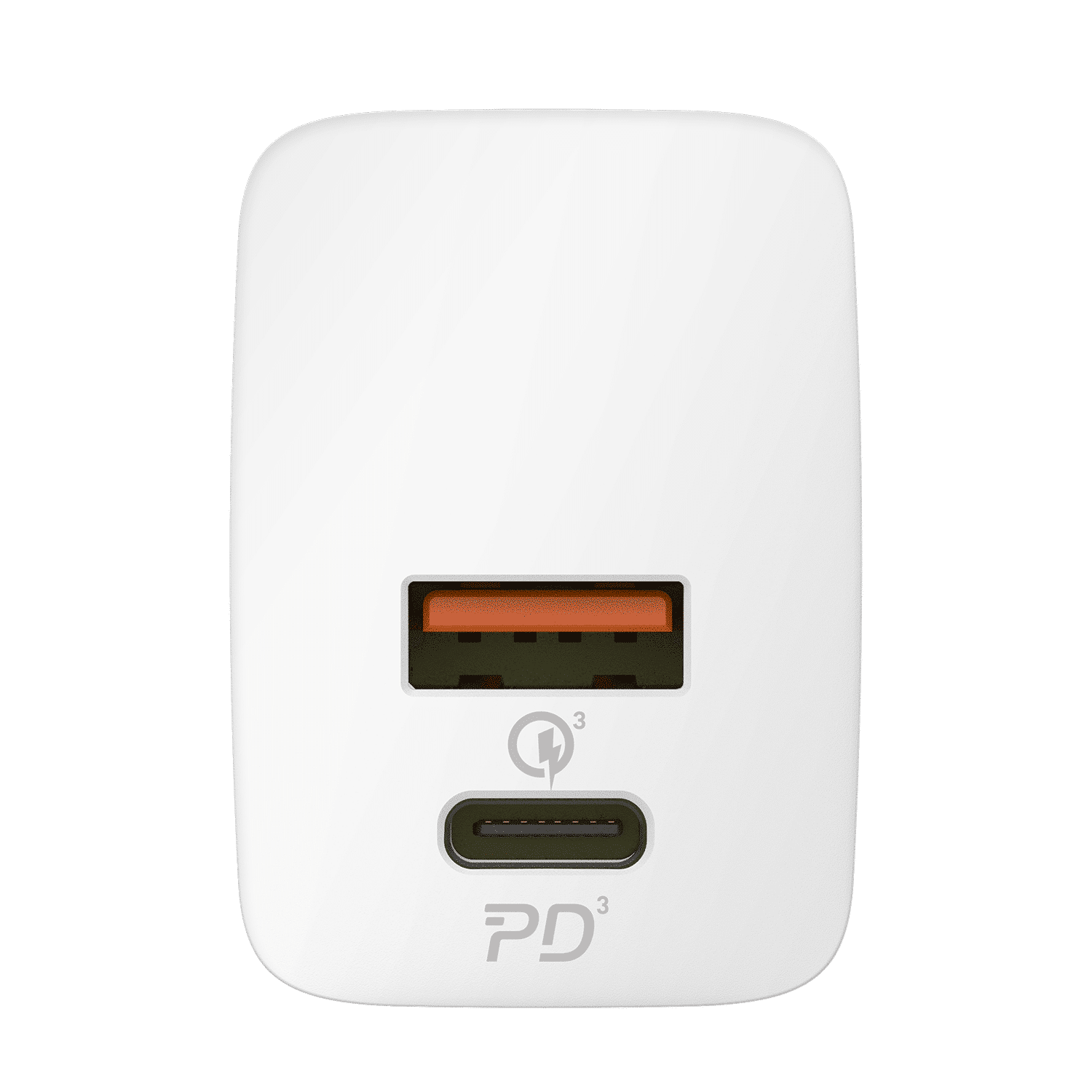 หัวปลั๊กชาร์จเร็ว Momax รุ่น ONE Plug 2-Port USB-C PD Charger (30W) - สีขาว
