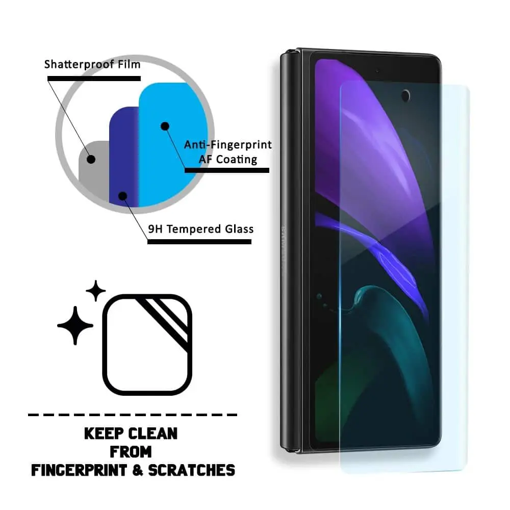 ฟิล์มกระจกนิรภัย Whitestone Dome Glass - Samsung Galaxy Z Fold 2 - อุปกรณ์การติดแบบครบชุด