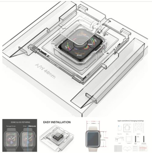 ฟิล์มกระจกนิรภัย Whitestone Dome Glass - Apple Watch Series 6/SE/5/4 (44mm) - เซตฟิล์ม2แผ่น + เครื่องอบ UV - Image 6
