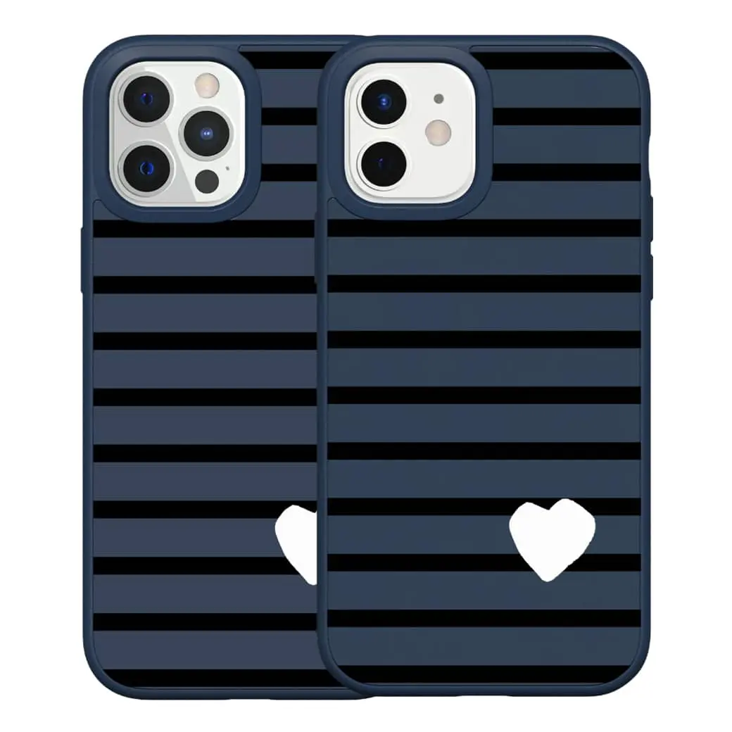 เคส RhinoShield รุ่น SolidSuit Graphic - iPhone 12 / 12 Pro - Navy Blue/Love Stripes I