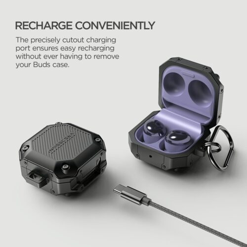 เคส VRS รุ่น Active Fit - Galaxy Buds 2 Pro/ Buds 2/ Buds Pro/ Buds Live - ดำ - Image 11