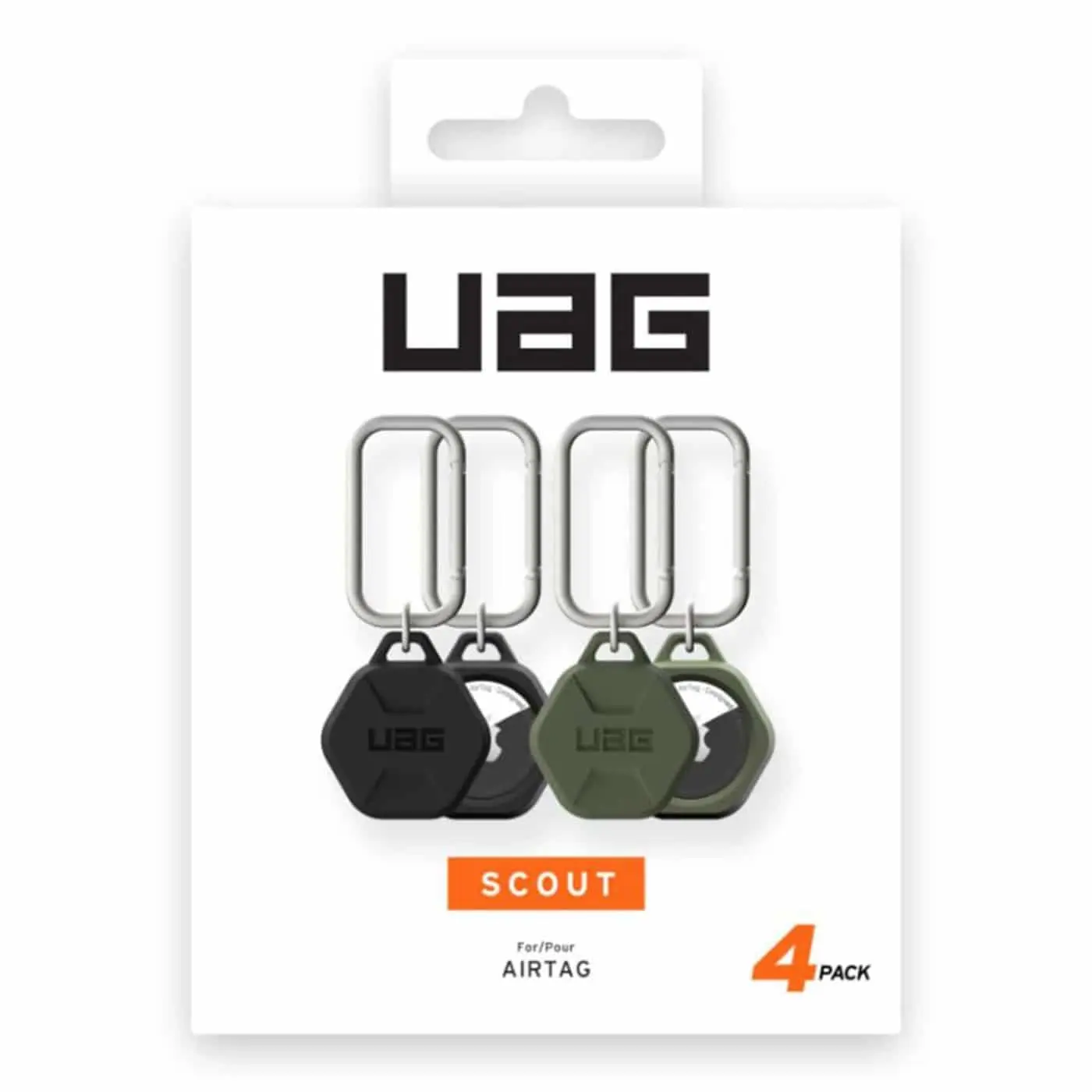 เคส UAG รุ่น Scout - AirTag (เซ็ต 4 ชิ้น) - สี Black/Olive