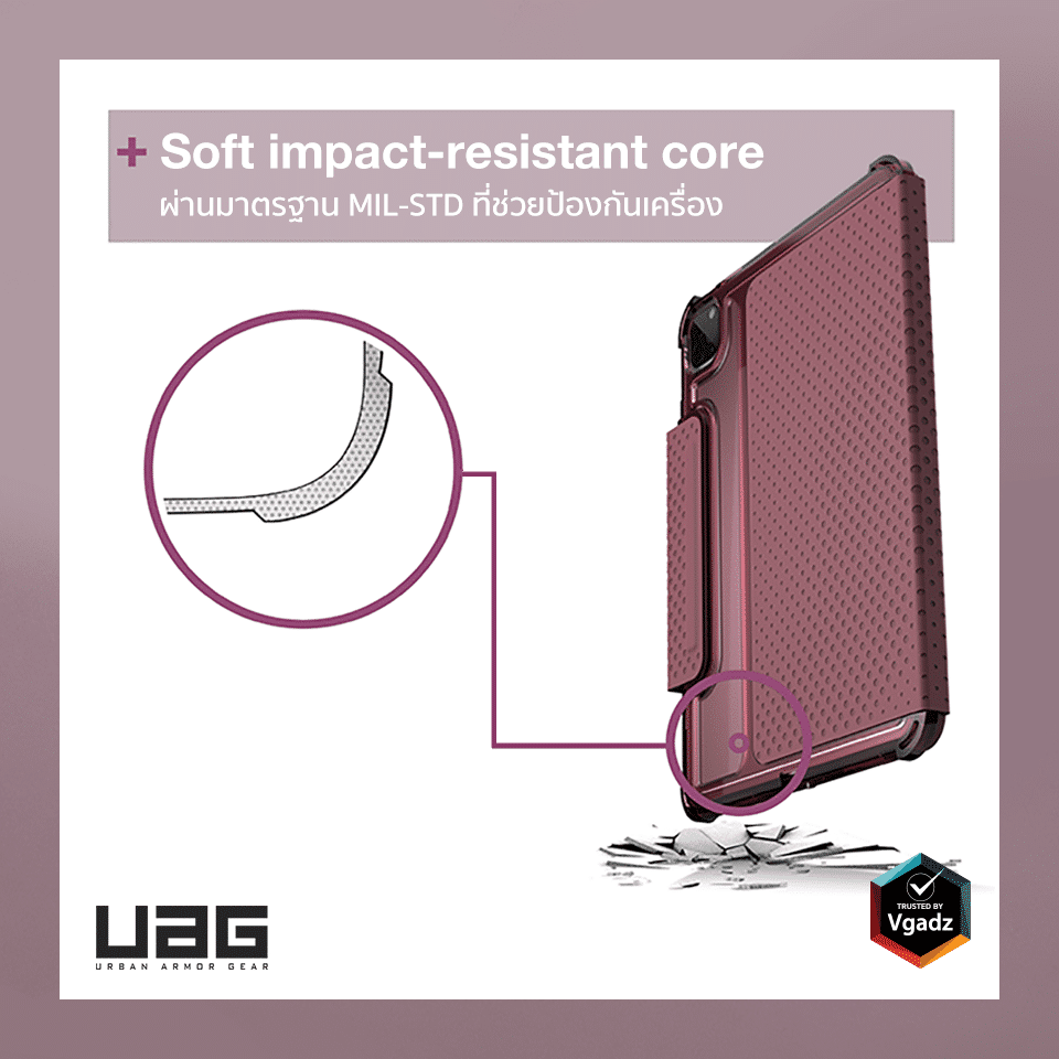 เคส [U] by UAG รุ่น Lucent - iPad Pro 12.9" (5th Gen 2021) - Aubergine