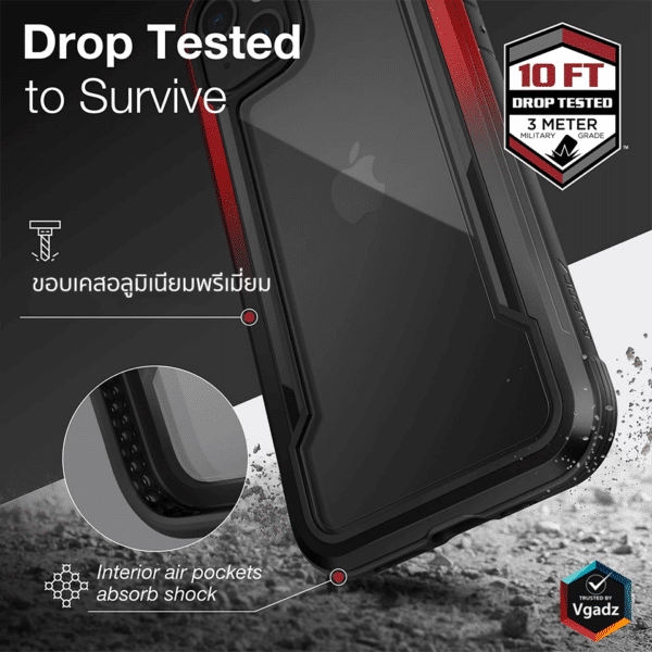 เคส Raptic รุ่น Shield Pro (Anti-Bacterial) - iPhone 13 Pro Max - Iridescent