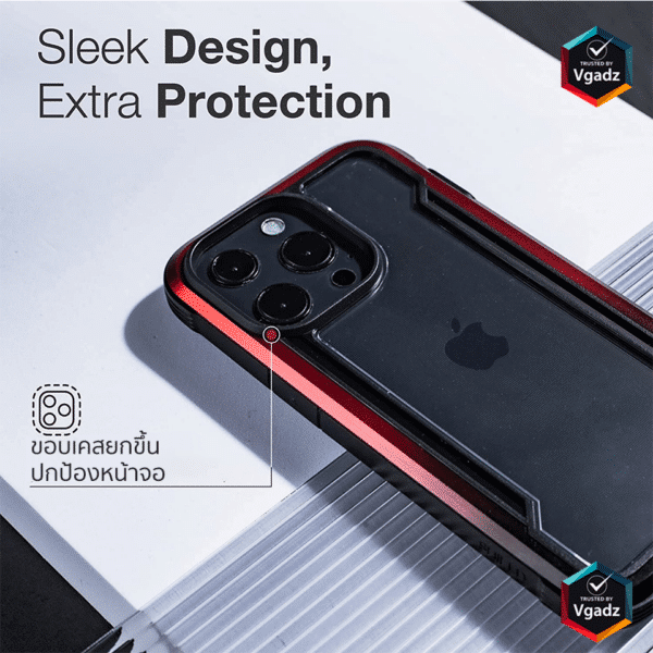 เคส Raptic รุ่น Shield Pro (Anti-Bacterial) - iPhone 13 Pro - ดำ