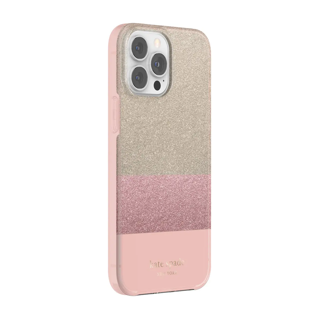 เคส Kate Spade New York รุ่น Protective Hardshell Case - iPhone 13 Pro Max - Glitter Block Pink/Quartz Pink/Pink Glitter/Gold Glitter