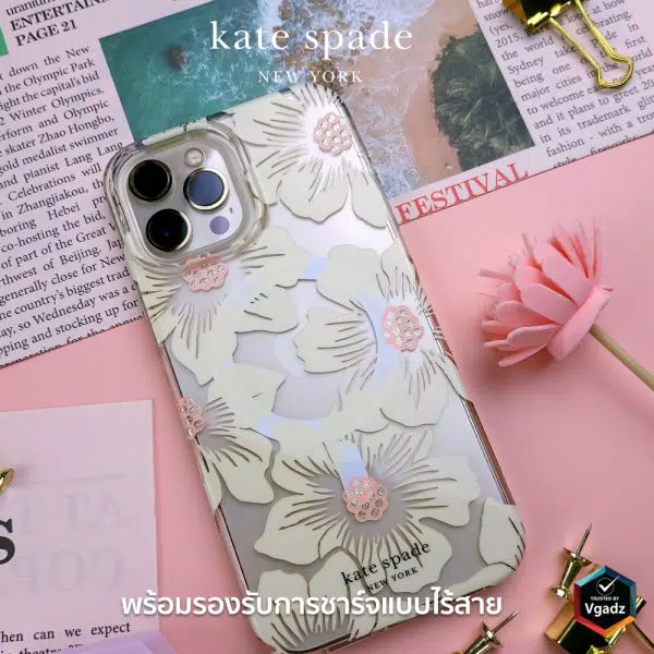 เคส Kate Spade New York รุ่น Protective Hardshell Case - iPhone 13 Pro Max - Scattered Flowers