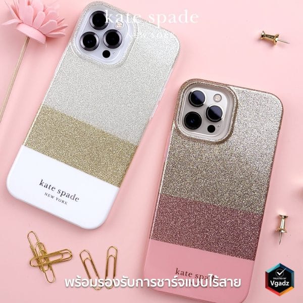 เคส Kate Spade New York รุ่น Protective Hardshell Case - iPhone 13 - Daisy Iridescent Foil