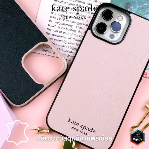 เคส Kate Spade New York รุ่น Wrap Case - iPhone 13 - Black/Pale Vellum