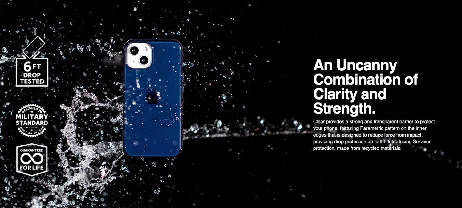 เคส Griffin รุ่น Survivor Clear - iPhone 13 Pro - ดำ