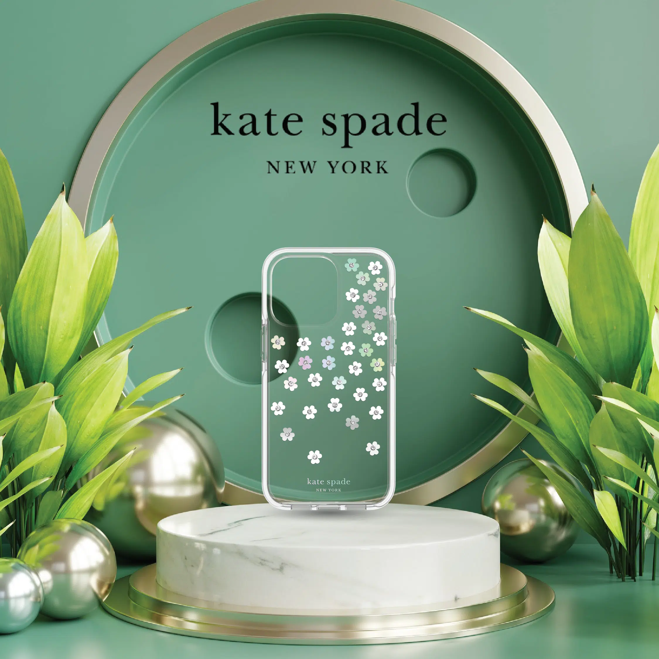 เคส Kate Spade New York รุ่น Defensive Hardshell Case - iPhone 13 Pro Max - Scattered Flowers