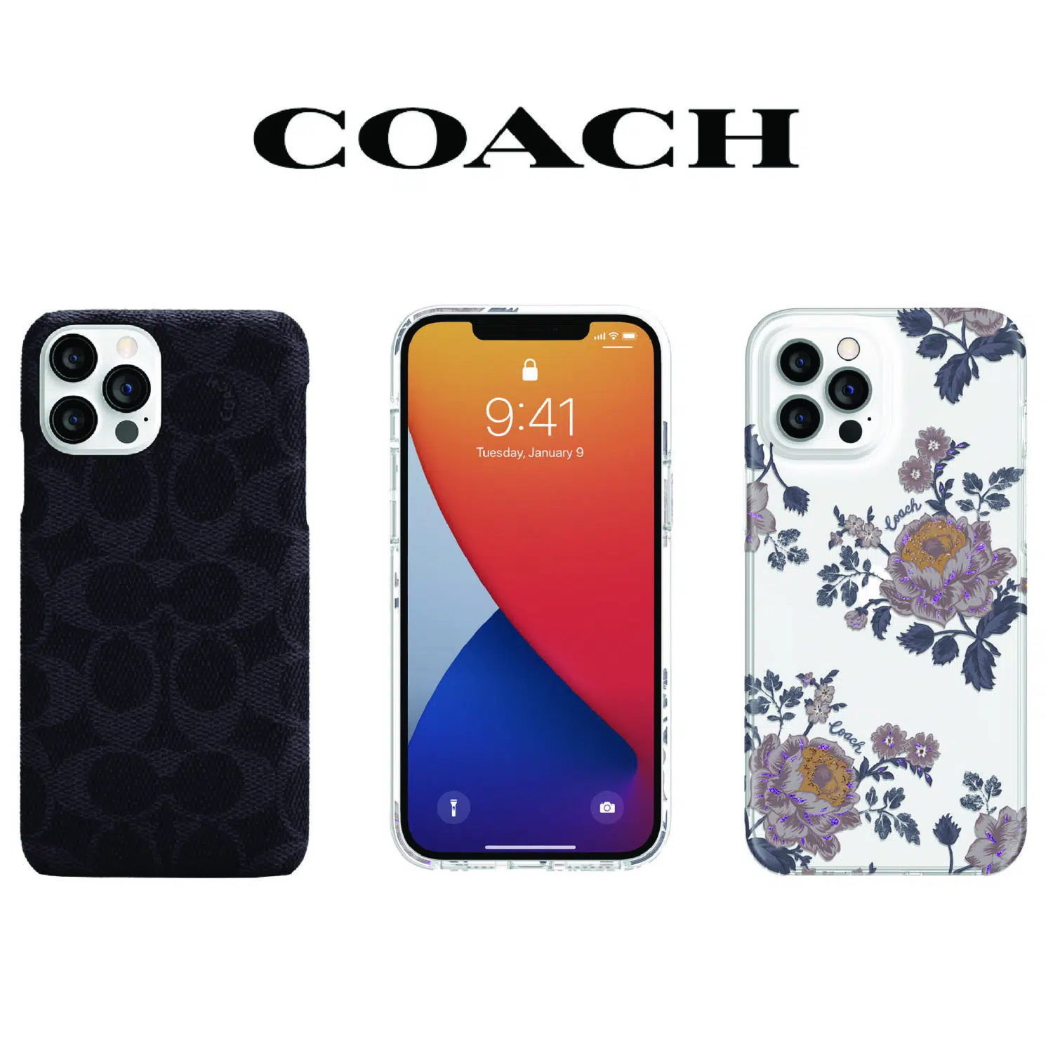 เคส Coach รุ่น Protective Case - iPhone 13 Pro Max - Rose Bouquet