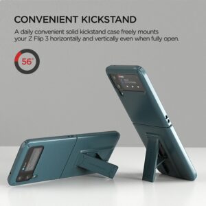 เคสกันกระแทก VRS รุ่น Quick Stand Modern - Galaxy Z Flip 3 - Ash Green