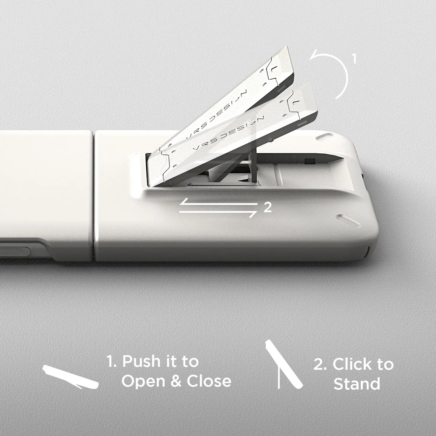 เคสกันกระแทก VRS รุ่น Quick Stand Modern - Galaxy Z Flip 3 - White