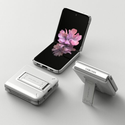 เคสกันกระแทก VRS รุ่น Quick Stand Modern - Galaxy Z Flip 3 - White - Image 5
