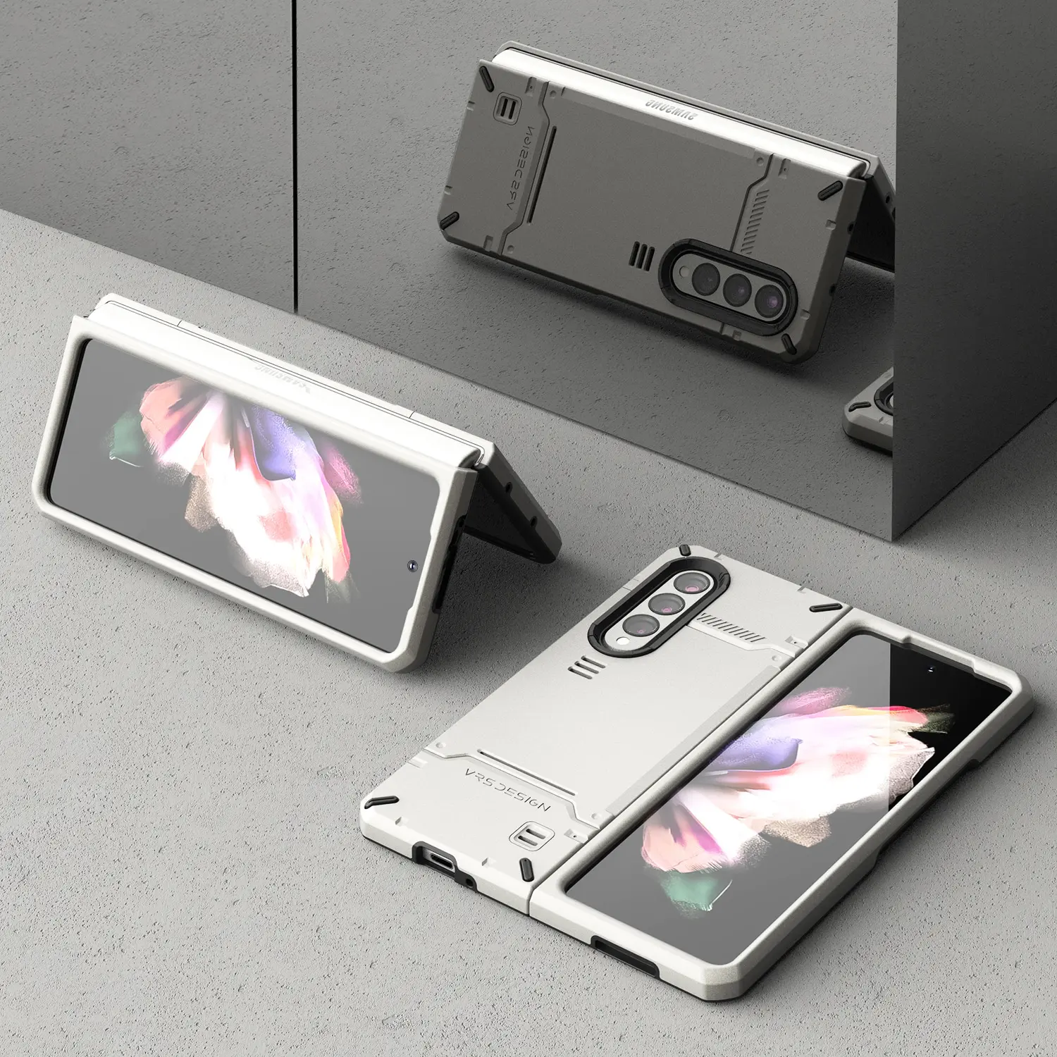 เคส VRS รุ่น Hard Drop Pro - Galaxy Z Fold 3 - Cream White