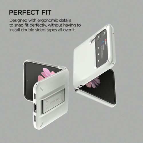 เคสกันกระแทก VRS รุ่น Quick Stand Modern - Galaxy Z Flip 3 - White - Image 6