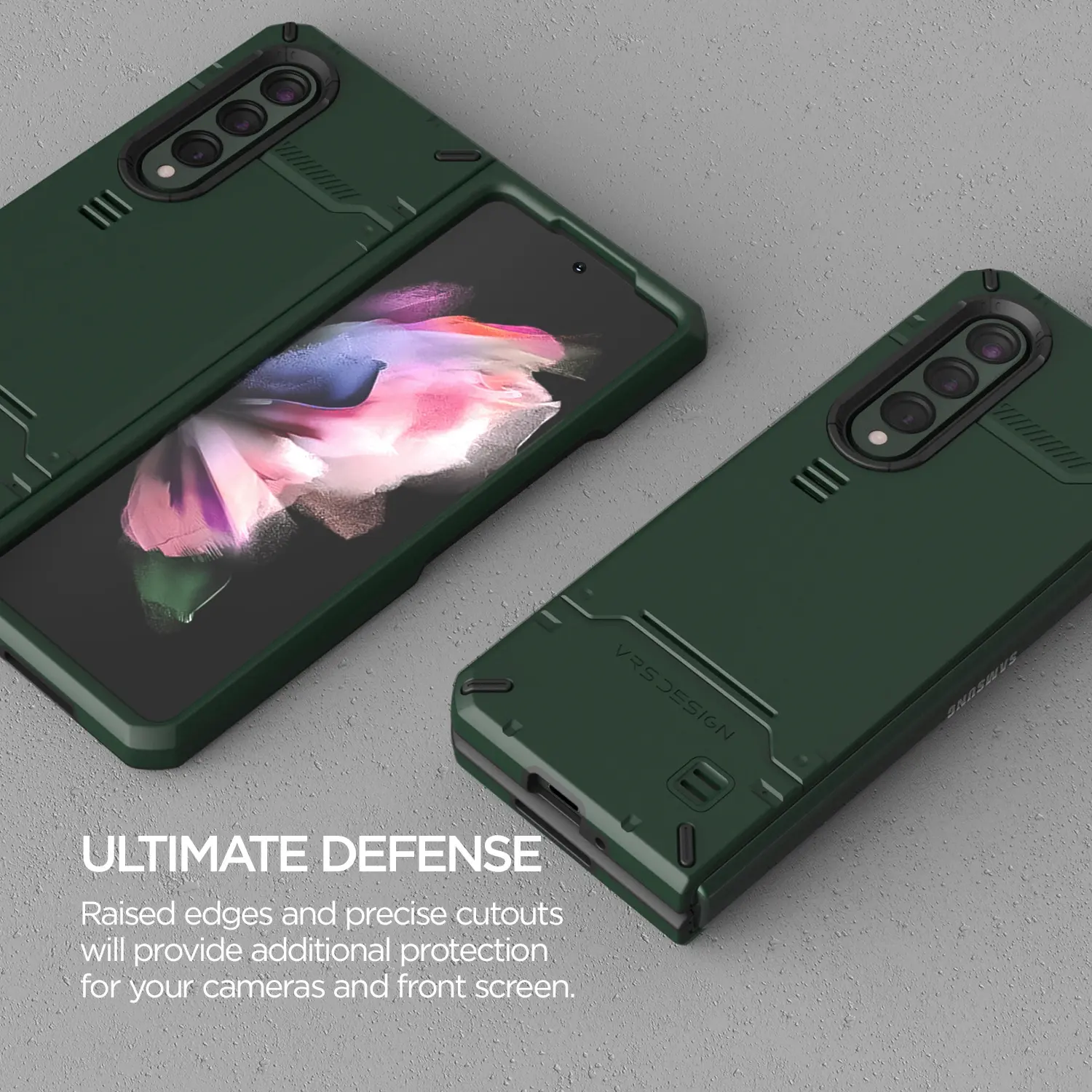 เคส VRS รุ่น Hard Drop Pro - Galaxy Z Fold 3 - Dark Green