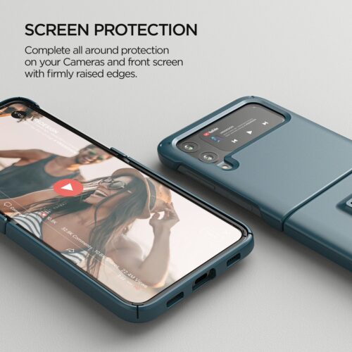 เคสกันกระแทก VRS รุ่น Quick Stand Modern - Galaxy Z Flip 3 - Ash Green - Image 7