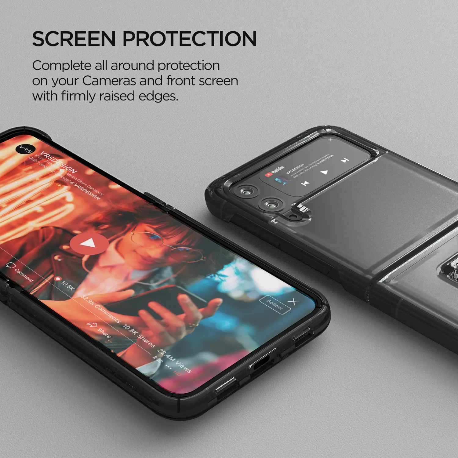 เคสกันกระแทก VRS รุ่น Quick Stand Modern - Galaxy Z Flip 3 - Clear
